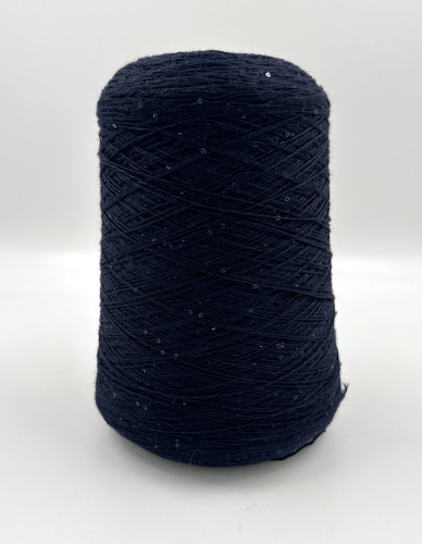 Пряжа Merino Paillettes, Italia, меринос, цвет темно-синий